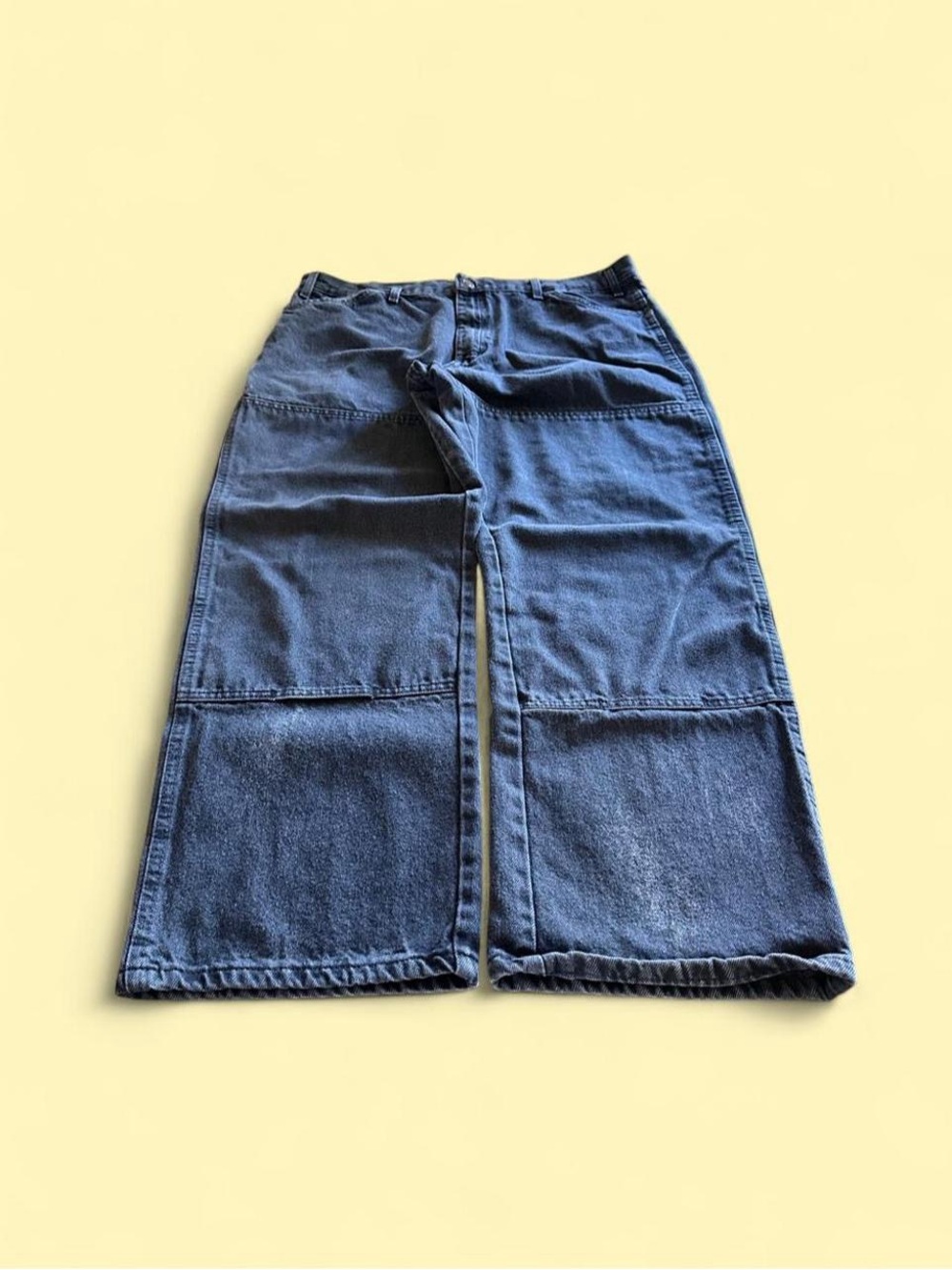 Vintage Dickies Double Knee Black Washed Denim Work Pants Men’s Size 36